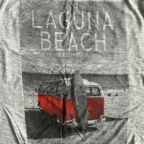 Laguna Beach Gray Tank Top with Van Graphic Tee Size S/M - Picture 2 of 6